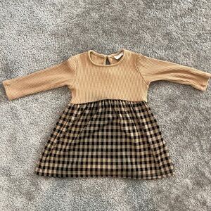 Zara Beige Flannel Dress